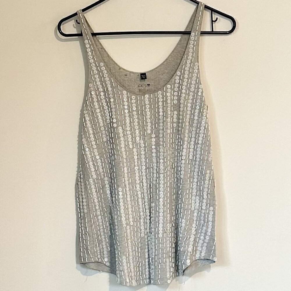 Joe's Jeans Gray Sequin Tank Top - Size: Small